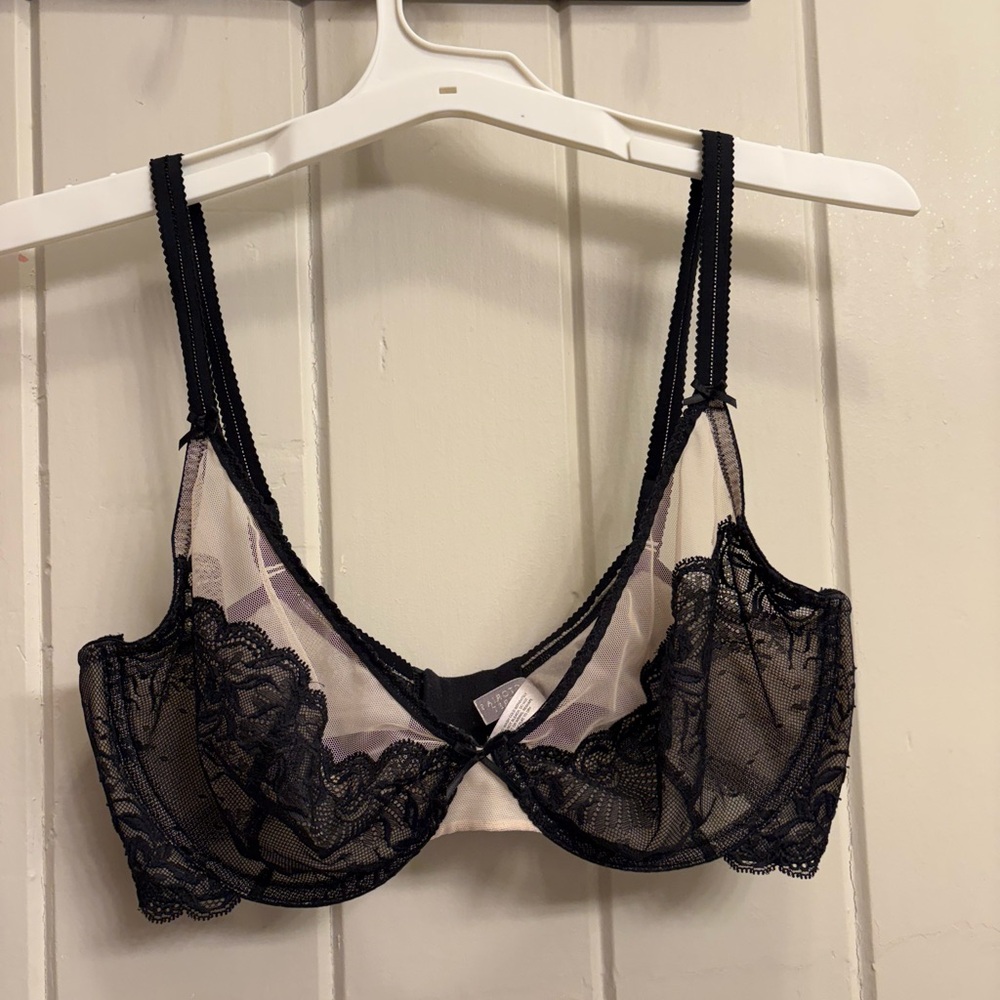 Victorias Secret Vintage Tan & Nude Plunge Bra 36DD - Picture 4 of 8